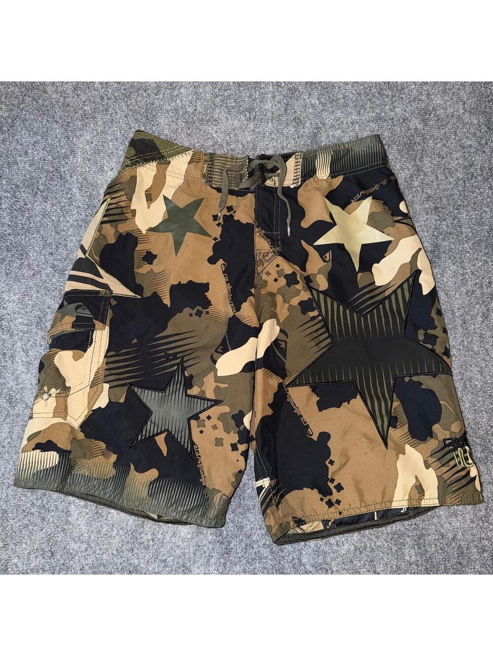 Quiksilver Kelly Slater Military Camo Surf Board Shorts Mens SM Vtg y2k 90s Rare